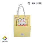 Laminated Paper Bags For Gift Custom Logo Gift Bag With Ribbon Handle