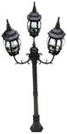 Ornamental Modern Style Cast Iron Light Pole Direct Embedded Ground Mounted