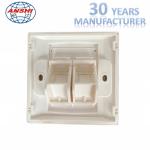 ABS 2 Port Wall Network Cable Faceplate For Workstation