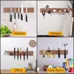 Walnut Wood Magnetic Knife Holder for Wall Fully Enclosed Shipping by Sea/Air