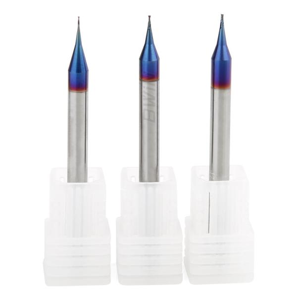 Solid Carbide 2 Flutes 0.5 Mm Micro Diameter Square End Mill HRC65 2flute