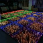 Portable Illuminated Tempered Glass 3D Dancefloor Golden Starry New Style Dance