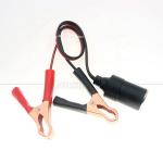 12V Battery Alligator Clips Clamp to Car Cigarette Lighter Female Socket Adapter