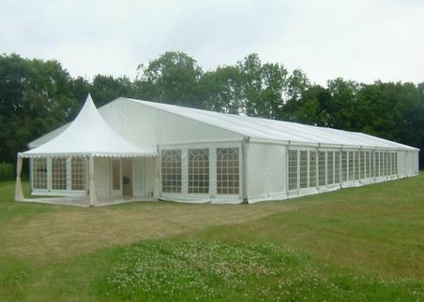 Quality 15 X 50 Canvas Wedding Party Tent Flame Retardant Hard Plastic ABS Wall for sale