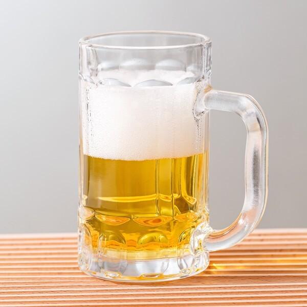 Embossed 13oz Glass Drinking Cups Transparent 370ml Lead Free Engraved Beer