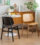 NO Folded Customized Designs Luxury Nordic Solid Wood Dining Chair with White
