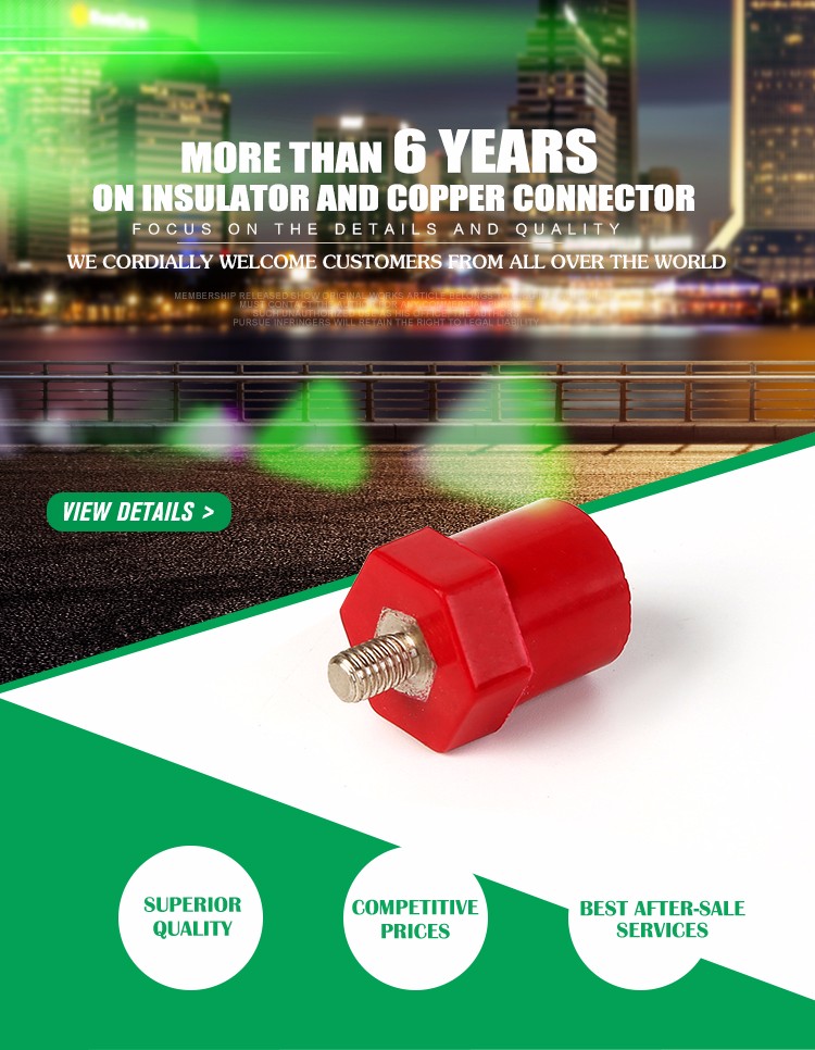 Electrical standoff busbar support insulators connect