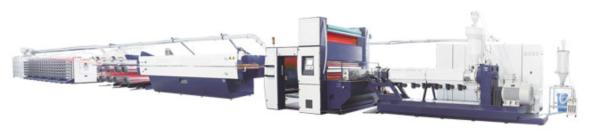 SJMS PP Woven Bag Production Line , Polypropylene Bags Manufacturing Machine
