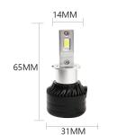 Car headlights H3 6500K 12-36V LED head light Bulb product system And the 3000LM