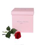 Square Pink Flower Packing Chipboard Gift Boxes With Logo Silver Foiled
