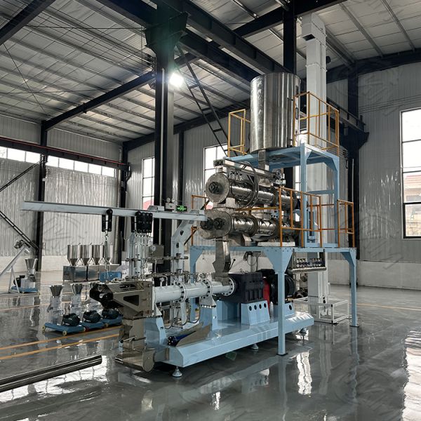Low Electricity Floating Fish Feed Extruder Processing Line CE / ISO Certification