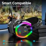 Deep bass 7.1 surround sound stereo RGB headsets over ear headband OEM wired
