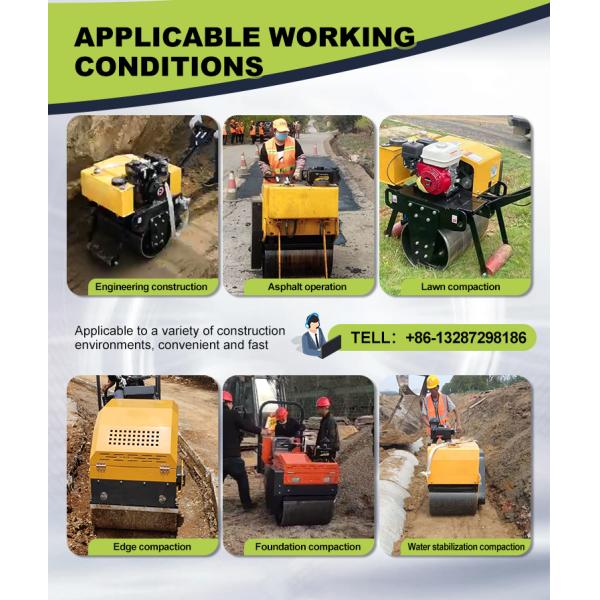 High Quality Small Road Machinery Diesel Double Drum Seated Mini Compactor Road Roller