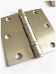 Ove Flat Head Security Door Hinge Satin 2 Bb Steel Circle Smooth Surface Finish