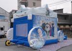 Outdoor frozen carriage inflatable bouncy castles with slide for children