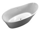 Modern Luxury Stone Freestanding Tub Smooth Stand Alone Soaking Tub