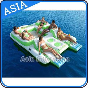 Wholesale Capacity 6 Persons Inflatable Island Floating Lounge Inflatable Water Lounge from china suppliers