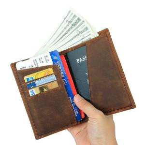 Wholesale Open Closure RFID Blocking Genuine Leather Passport Wallet for Travel Credit Cards from china suppliers