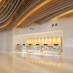 Rectangle 110cm Hotel Reception Desk Shaped Front Office Beauty 3D 2D