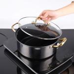 Customized Food Grade 18/8 Stainless Steel Cooking Pot Kitchen Non-stick Two