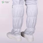 Pharmaceutical PVC sole work shoes safety booties anti-static ESD cleanroom long