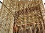 Bronze Color Metal Coil Drapery , Hanging Wire Mesh Room Dividers For Ceiling