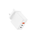 65W GaN Fast Charger 3 Ports Foldable Wall Charger for HP Spectre, MacBook