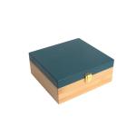 Luxury Bamboo Gift Box with White Cover and Gold Clasp