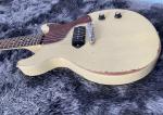 Custom GB Electric Guitar Junior Milk White Color 1 P90 Pickup Handmade heavry