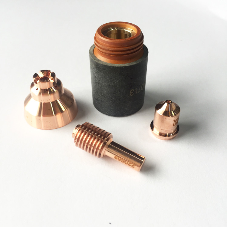 Copper Compatible parts for Hypertherm Consumables Nozzle 220671 Electrode 220669 And Retaining Cap
