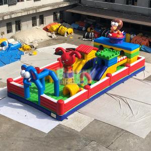 Wholesale Customize Kids Air Inflatable Bouncer Cartoon Theme Amusement Park 20mL*10mW*4mH from china suppliers