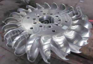 China 500m High Head Pelton Turbine Runner With two Nozzles and forged CNC machining Runner on sale