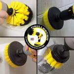 Customized 4 Pcs Electric Drill Cleaning Brush Set For Car For Household