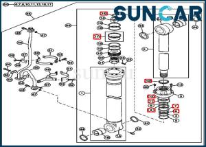 Wholesale 4614814 Excavator Boom Cylinder Service Kit Fits 750 800C JOHN DEERE Replacement Seal Kits from china suppliers