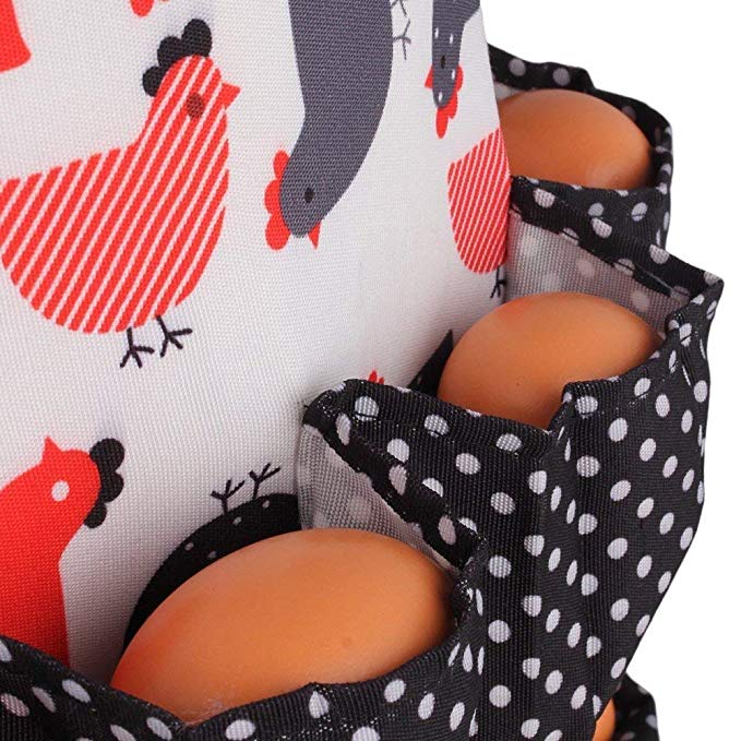 PET Egg Gathering Apron With Pockets , Polyester Apron Housewife Farmhouse