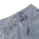 OEM Retro Washed Loose High Waisted Jean Shorts Embroidered Medium Length Pants