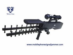 Wholesale Portable Gun Shape Drone Signal Blocker Security Defense Antenna Built - In 30w from china suppliers