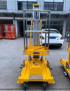 Wholesale 6 Meters Flame Proof Aluminum Aerial Work Platform Single Mast Man Lift 130Kg from china suppliers