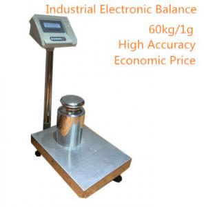 China 60Kg/1g Industry alloy steel Platform Scale With Sticker Printer and Big LED display 220VAC on sale