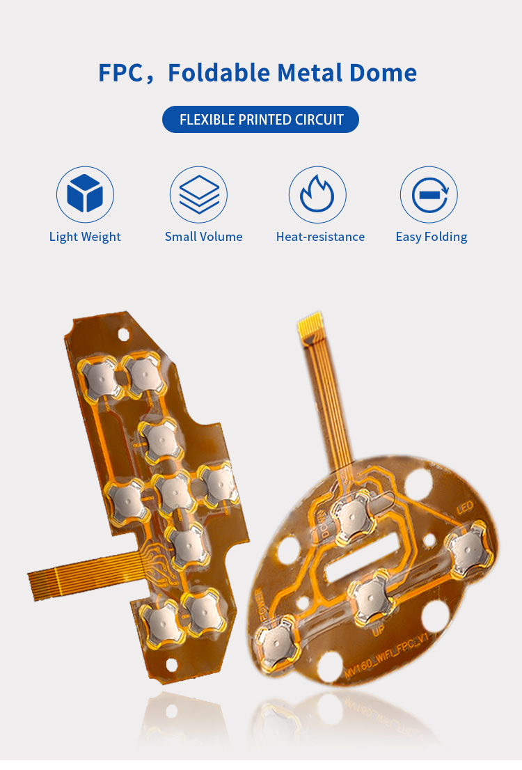 Flexible Printed Circuit FPC Dome Array OEM/ODM Specialized For Various Keys