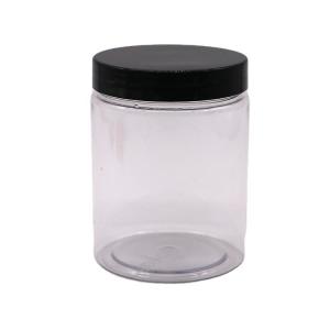 China 300cc PET Wide Mouth Plastic Food Storage Bottles with Aluminium Lid for Tasty Snacks on sale