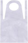Disposable White Plastic Aprons, 46 inches x 28 inches Waterproof Polyethylene