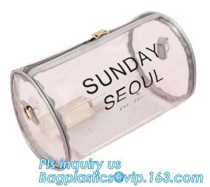 Wholesale zipper bag promotional gift bag, square barrel thickened plastic storage bag factory wholesale, barrel pin clear small m from china suppliers
