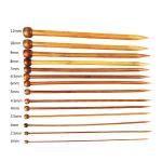 12Pcs Set Light Bamboo Circular Knitting Needles Single Pointed Knitting for