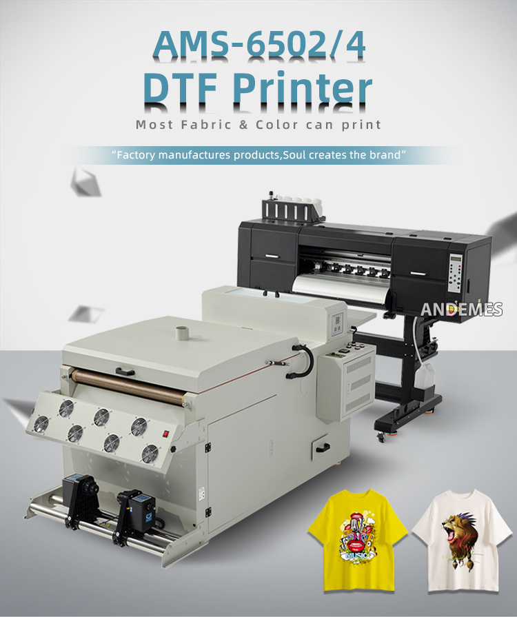 24" T-shirt DTF Printer with Powder Shake Machine and 4 heads i3200 Head Customization
