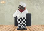 Antique Polyresin Chef Figurines Mini Wooden Chalkboards Resin Chef Tabletop