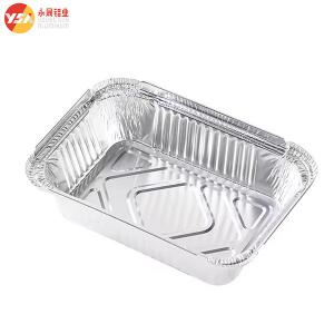 Wholesale 300ml Disposable Aluminum Foil Pan Rectangle Takeaway Food Packages Tinfoil Container With Lid from china suppliers