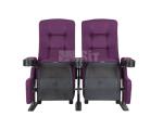 Commercial Steel Frame Public Theater Seating Purple Color With Rocker Back