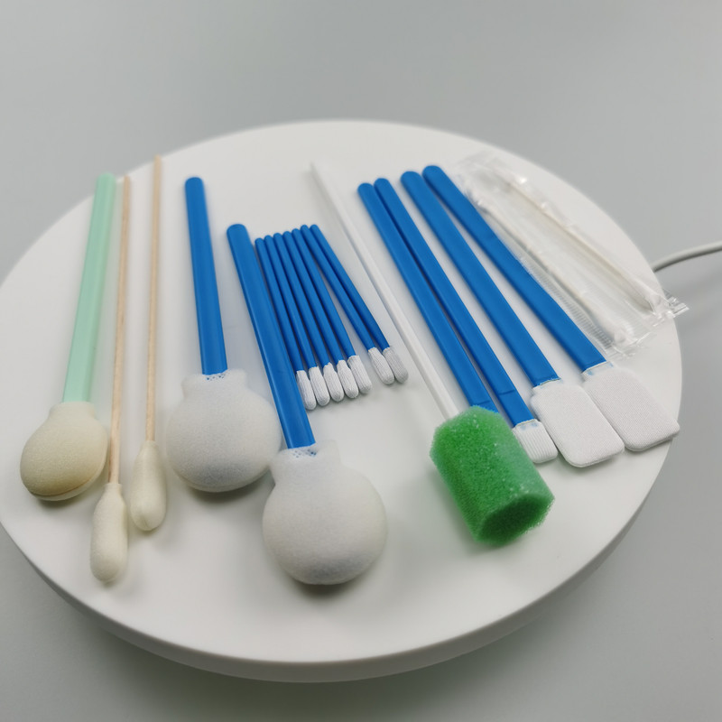 113mm 100PCS Black White Open Cell Sponge Foam Tip Swabs Dust Free