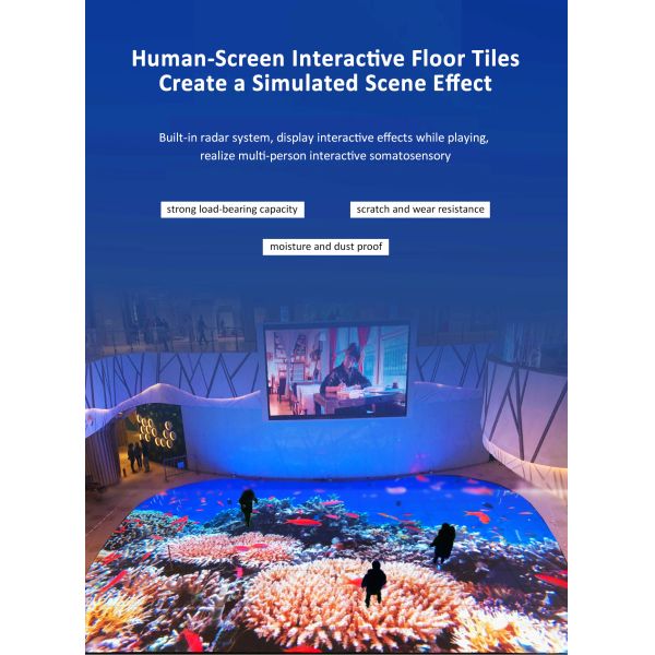 Mall Stage Floor Dynamic Electronic Display Waterproof Interactive Dance Floor LED Floor Tile Screen